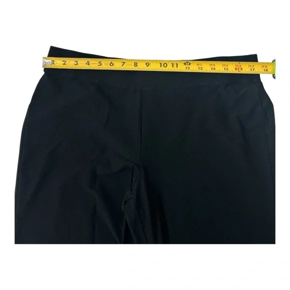 Eileen Fisher Stretch Crepe Straight Pant Women Size Large Black | Quiet Luxury - Picture 8 of 11